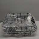 CXWXC Rear Bike Basket - Bicycle Rear Basket with Cargo Net and Waterproof Cover - Rear Mount Aluminium Bike Basket Large Capacity