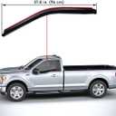 Lightronic Extra Durable Clip-on in-Channel Auto Vent Window Visor, Fits 2015-2025 Ford F-150 Regular Cab, UV Protection Rain Guard, Original Wind Deflector, No-Drill Easy Install, Dark Smoke, 2-Pcs