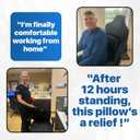 LC Lumbar Support Pillow for Office Chair & Car  Ergonomic Memory Foam Back Cushion for Lower Back Pain Relief  Adjustable Strap, Breathable Cover  Improves Posture & All-Day Comfort