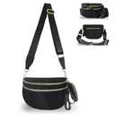 Pallocoo Black and White Checkered Crossbody Bag Bum Bag for Women, Checkered Purse Fanny Packs Belt Bag Nylon Sling Bags