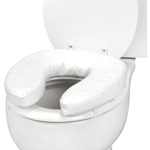DMI Raised Toilet Seat Toilet, Toilet Seat Riser, Seat Cushion and Toilet Seat Cover to Add Extra Padding to the Toilet Seat while Relieving Pressure, 2 Inch Pad, White