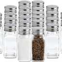 Juvale 24 Pack Glass Salt and Pepper Shakers Bulk Set, Restaurant Salt and Pepper Shakers, Spice Containers for Restaurant (2 oz, Clear)