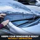 EcoNour Windshield Protector | Durable 600D Oxford Fabric | Waterproof Winter Car Cover for Pickup Truck, SUV & Mini Van | Essential Car Accessories | X-Large (74"x43")