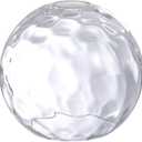 Aspen Creative 28009-63-1 Clear Hammered Glass Shade for Pendant Lights, Wall Sconces, and Lamp Posts, 1-7/8" Fitter Size, 6-5/8" High x 7-1/8" Diameter