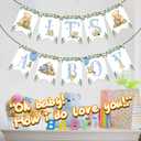 Winnie IT'S A Boy Banner for Baby Shower Decorations Boys Baby Shower Banner for Boys Party Birthday Decorations
