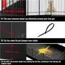 PAWING 12 Panels Small Animal Playpen with Waterproof Mat - Durable Metal Wire Yard Fence for Guinea Pigs, Kittens, Puppies, Hamsters, and Hedgehogs - Indoor & Outdoor Pet Cage
