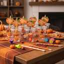 122Pcs Thanksgiving Gifts Set Thanksgiving Party Favors Decoration Pumpkin Exchange Gift with Stamp Pencil Sticker Cup for Autumn Harvest Theme Birthday Gift Prize Supplies