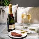 BACLIFE Champagne Flutes - Hand Blown Elegant Champagne Glasses Set of 6 - Unique Gift for Mother's Day, Birthday, Wedding - Ideal for Wine Tasting, Daily Use - 7.5 oz, Clear