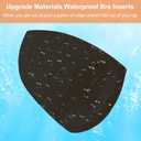 Waterproof Swimsuit Bra Inserts Pads 3 Pairs Removable Bathing Suit Insert Bikini Push up Inserts A/B or C/D,D/E Cup (Black)