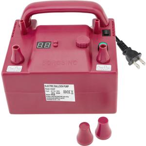 OriGlam Portable Electric Balloon Blower Pump, Dual Nozzle Balloon Air Inflator, 110V 680W with 2 Inflation Nozzles for Decoration