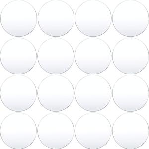 16 Pieces Clear Circle Acrylic 0.08 Inch Thick Round Acrylic Blanks Discs Panel for Picture Frame Painting DIY Crafts(4 Inch/ 10.16 cm,Clear)