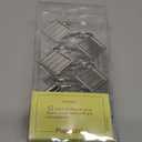 Geometric Shower Curtain Hooks Rings: Rust Proof Brushed Nickel Diamond Metal Decorative Shower Curtain Rings - Modern Elegant Silver Shower Curtain Rod Hooks Hangers for Bathroom - Set of 12