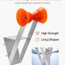 VEVOR Boat Trailer Winch Stand, 2 to 3-inch Winch Posts, Boat Trailer Winch Seat with TPU Orange Roller & U-Bolts, Suitable for Jet Ski, Sailboat, Fishing Boat, Speedboat (Galvanized), Silver
