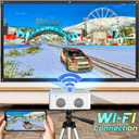 TMY Native 1080P Projector with WiFi and Bluetooth, Outdoor Movie Projector (with wifi)