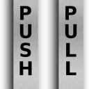 SILVER Push Pull Set Pair of Door Signs for businesses, restaurants, bars, hotels, schools, cafe. Tough 1.6 mm Thickness Material, Durable, not to Tear