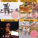 Dog Boots for Dogs, Dog Boots & Paw Protectors for Hardwood Floors, Outdoor Dog Booties for Hot Pavement Winter Snow Hiking, Dog Shoes with Reflective Strips, Size 8