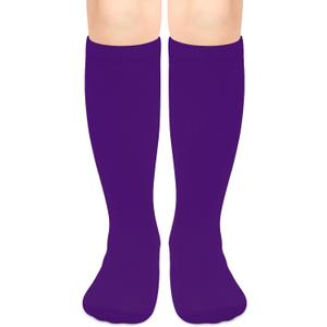 Olreco 1 Pack Toddler Kids Youth Soccer Socks Girls Boys Baseball Socks Youth Knee High Softball Football Accessories Cotton, 9-12 Years