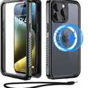Beeasy for iPhone 15 Pro Max Waterproof Case with Magsafe, IP68 Underwater Military Grade, Phone Case with Shockproof, Dustproof, Rugged 360 Full Body Protection Cover with Built-in Screen Protector