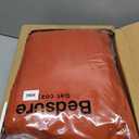 Bedsure King Size Comforter Set Burnt Orange - Bed in a Bag Bedding Set 7 Pieces, GentleSoft Pintuck Bed Set Gift for Family, Pinch Pleat Burnt Orange Comforter with Sheets, Pillowcases & Shams