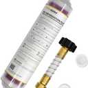 Filterelated Spotless Car Wash Inline Deionizer with Visual Resin Technology-Transparent Housing,Color-Changing Media (Purple to Brown),Includes Hose Extension&Caps for RV,Auto,Solar,Spot-Free Rinse