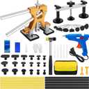 52Pcs Car Dent Puller Kit, Paintless Dent Removal Kit with Adjustable Dent Lifter & Bridge Puller, Dent Repair Kit for Auto Body Large & Small Dents, Dent Puller Tools for Car Hail Damage DIY Repair