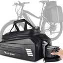 Ebike Battery Bag - Hard Shell E Bike Rack Bag, 30L Electric Bicycle Rear Rack Bag, Multifunction Large Pannier for Bicycle, Electric Bike Rear Seat Bag Bike Trunk Bag (BLACK1)