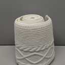 Knitted Christmas Tree Collar: Cream Crossed Diamond Edge Chunky Cable Knit Christmas Tree Collars for Artificial Trees, Farmhouse Rustic Tree Ring Tree Skirt for Christmas Home Décor