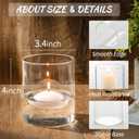 12pcs Glass Cylinder Vases for Centerpieces - 4 Inch Small Flower Vase for Wedding Decorations, Clear Glass Flower Vases Floating Candle Holder for Table Centerpiece Wedding Home Dcor