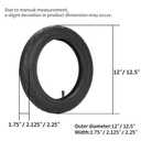 RUTU 1 Set Front 12 1/2 x 2 1/4 Tire (47-203) and Inner Tube for Kid Bicycle BoB Revolution SE/Pro/Flex and Duallie,Compatible with 3-Wheeler BOB Gear Jogging Troller Models