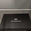 HITIME XVX Shine Through Keycaps with IMD Tech, Custom Keycaps 60 75 100 Percent, White Key Cap Set OEM Profile,118 Keys Side Printed for Mechanical Keyboard, Topographic