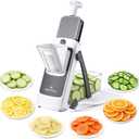 ONCE FOR ALL 4th Gen Safe Mandoline Slicer For Kitchen, AdjustableThickness 0.1-8 mm Professional Vegetable Slicer For Food, Fruit Slices, Potato Chips, Fast Meal Prep
