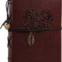 Photo Album 4x6 160 Photos, Leather Photo Albums with Writing Space With 30 Writing Paper, Travel Family Wedding Kids Graduation Ultrasound Baby Picture Album Scrapbook Photo Album