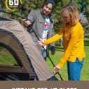 FanttikOutdoor Zeta C4 Pro Camping Tent 4 Person Instant Cabin Tent Setup in 60 Seconds with Rainfly & Windproof Portable with Carry Bag for Family Camping & Hiking, Khaki