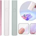 Gel Lamp 3W LED Dryer Pen Light Quick Drying Handheld Light 180mAh Press Lamp (White)