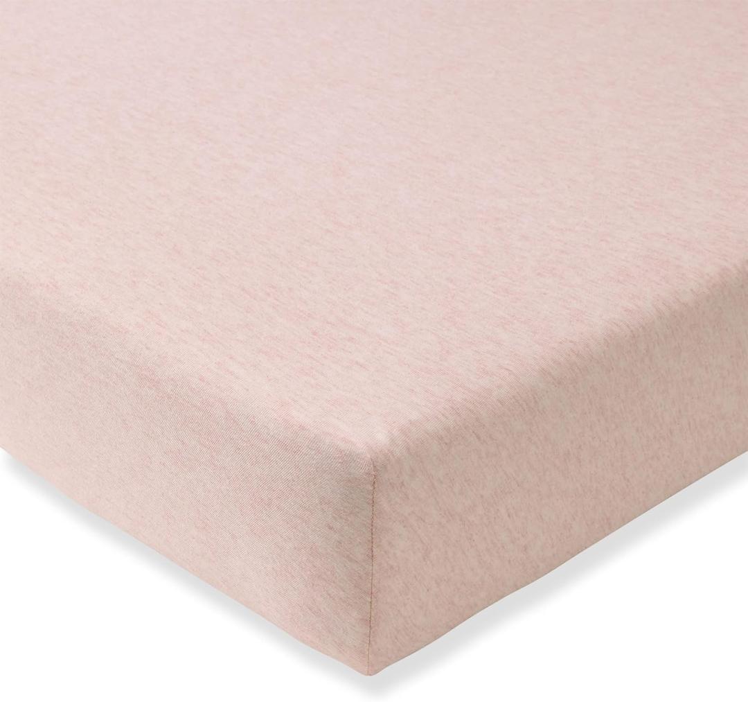 Burt's Bees Baby Essential Organic Cotton Fitted Crib Sheet, Breathable for Boy Girl Standard Crib & Toddler Mattresses (1-Pack)