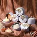 Threlaco 12 Pcs Bridesmaid Gift Scented Candles Wedding Bridesmaid Proposal Candle Soy Wax Flower Candles Sets for Women Maid of Honor Wedding Bridal Shower Favors for Guests(White)