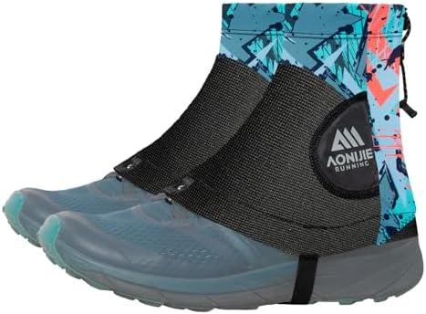 OrrinSports Size 6-10 Trail Gaiters Low Shoes Gators for Hiking Boots, Ankle Hiking Gaiters for Men Women Pink