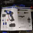 Ontel Turbo Jet HydroX5 Pro Portable Cordless Pressure Washer (21V 3000mAh Battery), 6-in-1 Nozzle, Dual Water Source, 16ft Detachable Hose