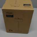 Philips Cordless Table Lamp, Portable Outdoor LED Desk Light,Rechargeable Battery Operated, 2 Adjustable Height, Touch Control & 3 Color Stepless Dimming, Waterproof Lamps for Restaurant/Bedroom (Gold)