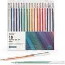 Glitter Gel Ink Pens, Metallic Color Pens, Spark Your Creativity with Every Color of the Rainbow (18 Colors Capped Glitter Gel Pens)