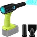 Jet Dry Mini Blower 90000 RPM Wind Speed 3-Speed Control Compatible with Ryobi 18V BatteryRechargeable Cordless Jet Fan Blower for Leaf Blower, Car and Outing Jobsite (Battery Not Included)