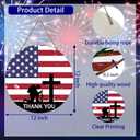 3 x Memorial Day Decorations Patriotic Wreath American Soldier Thank You Hanging Sign Memorial Day Wreaths for Front Door Wooden Front Door Hanger 4th of July Decorations for Porch Wall Indoor Home Decor