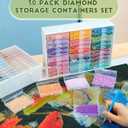 Diamond Painting Trays with Lids and Diamond Art Storage, 30PCS Diamond Art Accessories with Storage Containers, 2-in-1 Drill Storage and Line-Up Tool, 1 Pack 5D Diamond Painting Tools for Beads