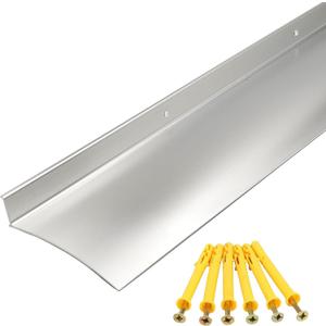 Door Rain Drip Guard, Door and Window Rain Guards House, 2.8 Inches Rain Deflector, Rain Drip Edge Diverter - 40 inches Long, Aluminum Silver 1pc