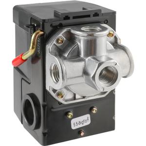 Air Compressor Pressure Switch Replacement LF10-4H with 95-125 PSI Range and 20A Rating, 4-Port