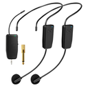 Wireless Microphone System for 2 People,160ft Range, 2.4G Dual Wireless Headset Mics for Karaoke Speaker, Amplifier, Mic Speakers, PA System, Yoga,Teaching, Fitness