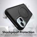 Ankceed for iPhone 14 Case/iPhone 13 Case, Compatible with 360 Spin Magnetic Stand, Compatible with MagSafe, Military Drop Protection, Anti-Scratch Shockproof Protective Cover 6.1 Inch, Black