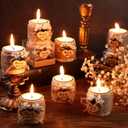 Retisee Wedding Candle Favors for Guests Bridal Shower Wood Memorial Tealight Candle Holder Thank You Gifts Handmade Candles for Wedding Baby Shower Housewarming Table Centerpiece(24 Sets)