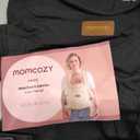 Momcozy Newborn Carrier WeeSnug- Lightweight and Cozy Comfort for 7-25 lbs, Ergonomic Cross-Back Support, Effortless to Put On, Hands-Free Baby Carrier with Lumbar Support, Black