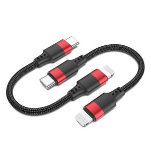 Vienceen 6 Inch Type C to Lightning Cable, Braided 0.5ft iPhone USB C Cord [MFi Certified], 2 Pack Short Lightning to USBC Cable for iPhone 14/13/12/11, iPad mini